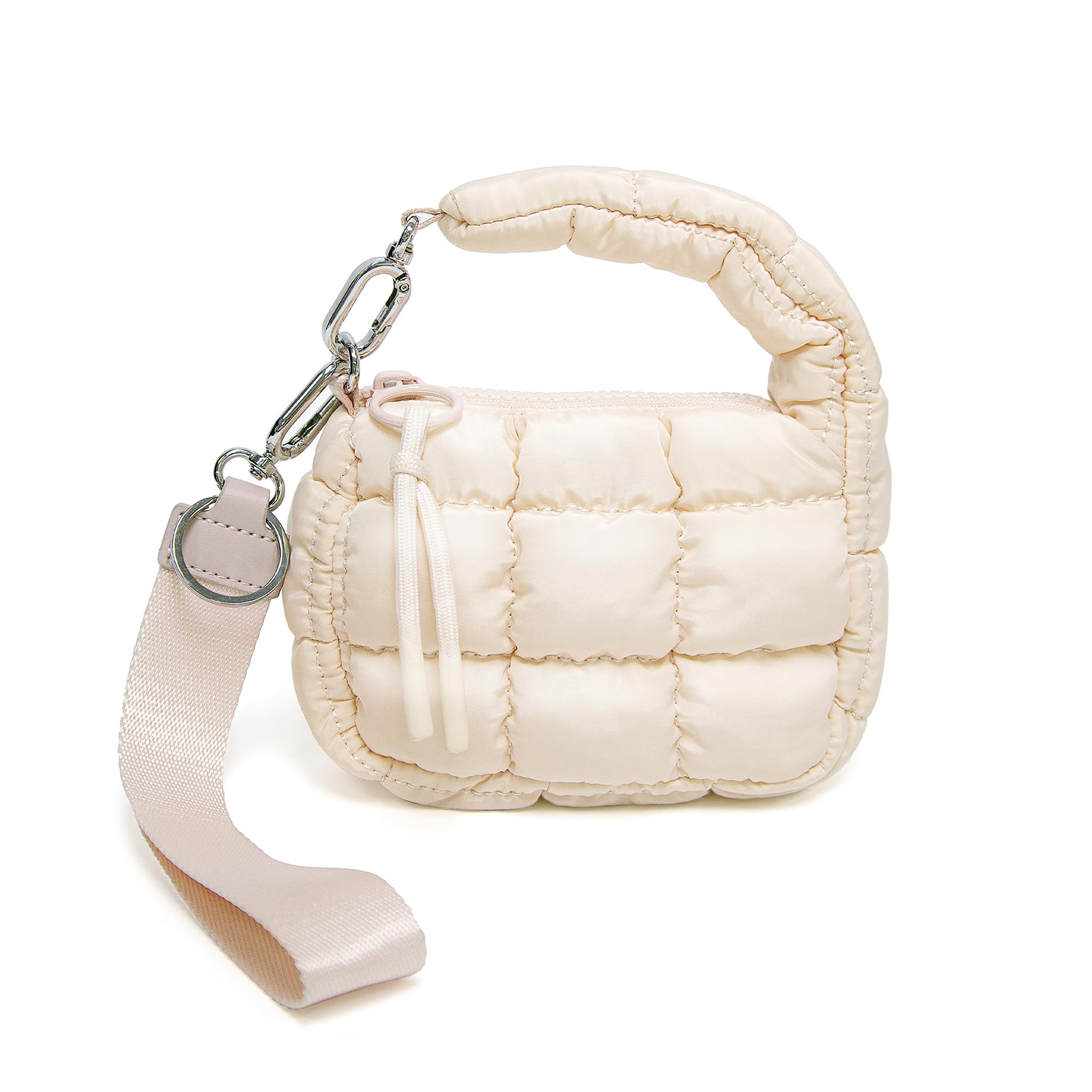 Bolsa De Pulso Doyogi Mini Acolchoada Para Mulheres Bege