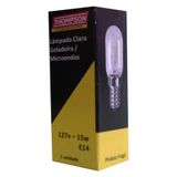 Lampada Incandescente Para Geladeira E Microondas Thompson E-14 127v 15w - Embalagem Com 10 Unidades