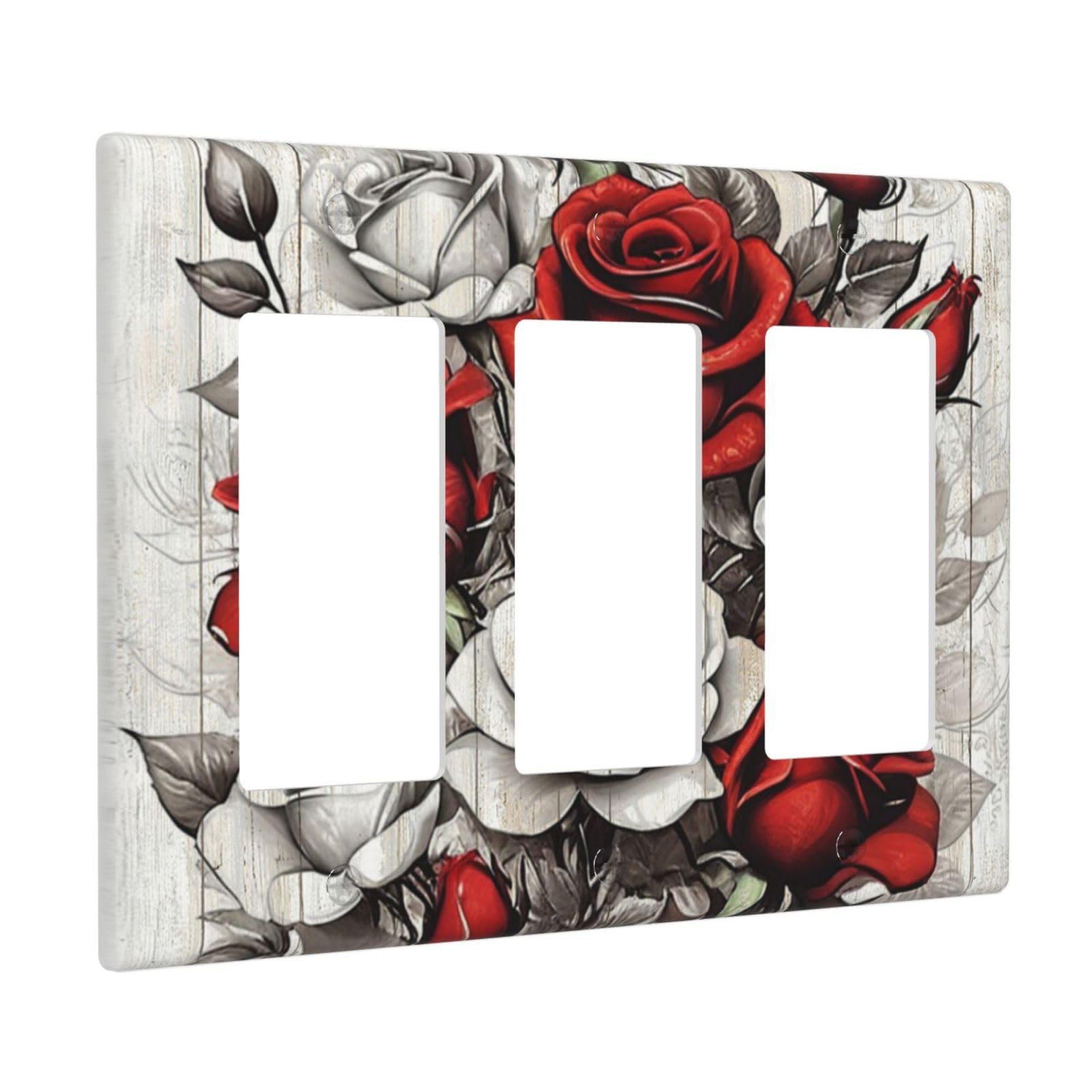 Capas De Saída Decorativas Yamxbfa Rustic Red Rose Floal