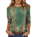 Blusa Túnica Zeagoo Feminina Com Estampa Floral De Manga 3/4