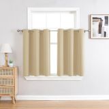 Cortinas De Janela Chrisdowa Small, 91 Cm De Comprimento, Quarto Bege