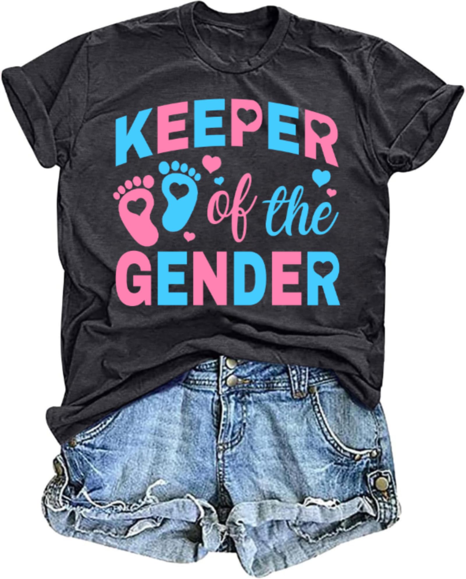 Camiseta Eatbook Keeper Of The Gender Reveal Party Women