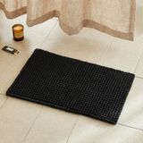 Tapete De Banheiro Tyuu Waffle Bath Mat, Antiderrapante, 60x40cm, Preto