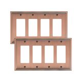 Switch Plates Treewell Quad Decorator Outlet 4 Gang, Pacote Com 2
