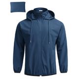 Casaco De Chuva Coofandy Leve Impermeável Azul Marinho 3xl Masculino