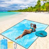 Cobertor De Praia Wiwigo Impermeável À Prova De Areia 200x230cm Para 2-8