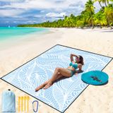 Cobertor De Praia Wiwigo Impermeável À Prova De Areia 200x225cm Para 2-8 Adultos