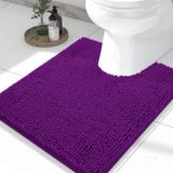 Tapetes De Banheiro Smiry Luxury Chenille Em Forma De U 60x50cm Violeta