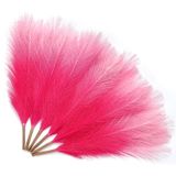 Gradiente De Serwalina Artificial, Capim-dos-pampas, Rosa Choque, 6 Unidades