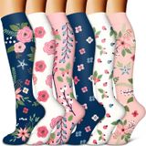 Meias De Compressão Blueenjoy Copper Para Mulheres E Homens (6 Pares)