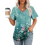 Blusas Ofeefan Plus Elegantes, Casuais, Modernas, Com Decote Em V, Camisetas Femininas