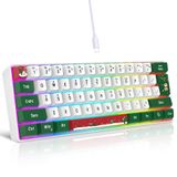 Teclado Para Jogos Snpurdiri 60% Com Fio Rgb Retroiluminado 61 Teclas