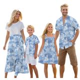 Roupas Havaianas Combinando Cromoncent Family Dad Son Blue