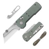 Faca Utilitária Dobrável Oknife Oracle U1 Green Micarta