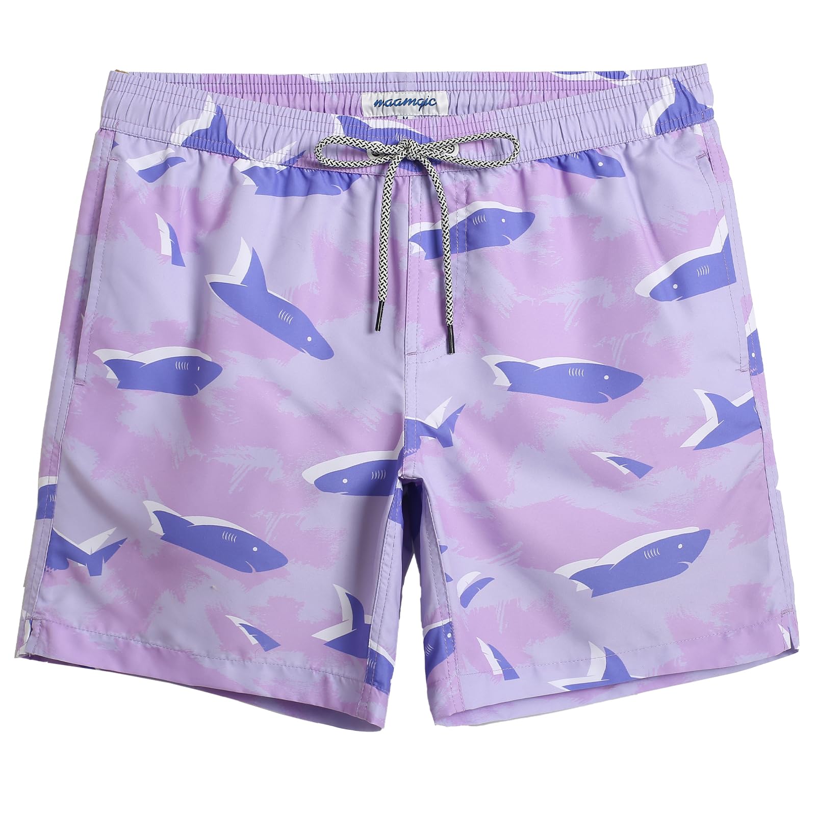 Calções De Banho Magic Quick Dry Swim Shorts Purple Shark Masculinos