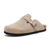 Sandálias Clogs &amp; Mules Em Camurça E Couro Com Suporte Em Arco