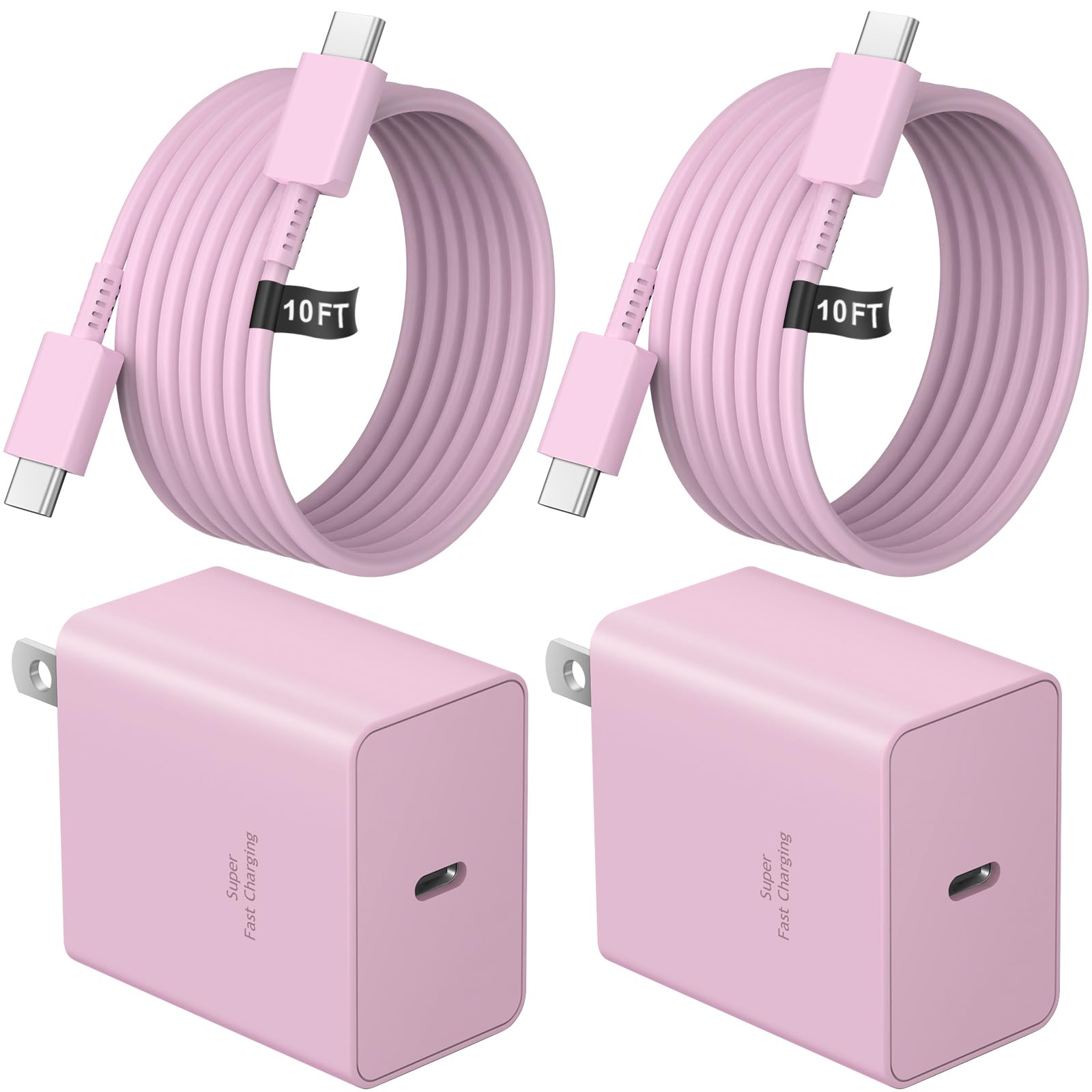 Carregador Novobit De 45 W Tipo C, Pacote Com 2 Pés E Cabo De 10 Pés Para Iphone 15/16