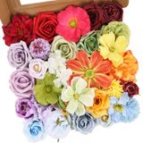 Conjunto De Caixas Combinadas De Flores Artificiais Luckinds Rainbow Colorful