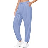 Calça De Moletom Folgada Feminina Joggers Liqiumyy De Cintura Alta Azul S