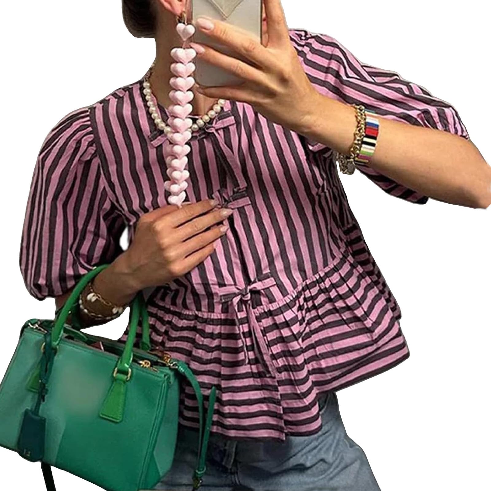 Blusa Mangmao Tie Front Com Estampa De Leopardo Peplum Babydoll Top