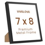 Porta-retratos Vivelove 7x8 Em Metal Preto Em Alumínio Com Vidro