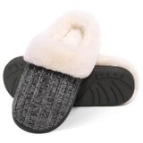 Chinelos Caseiros Femininos Evshine Warm Chenille Knit Memory Foam