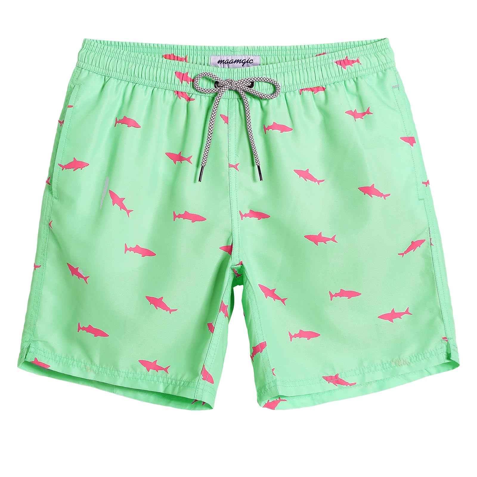 Swim Trunks Mamagic Quick Dry Swim Shorts Para Homens, Verde Claro