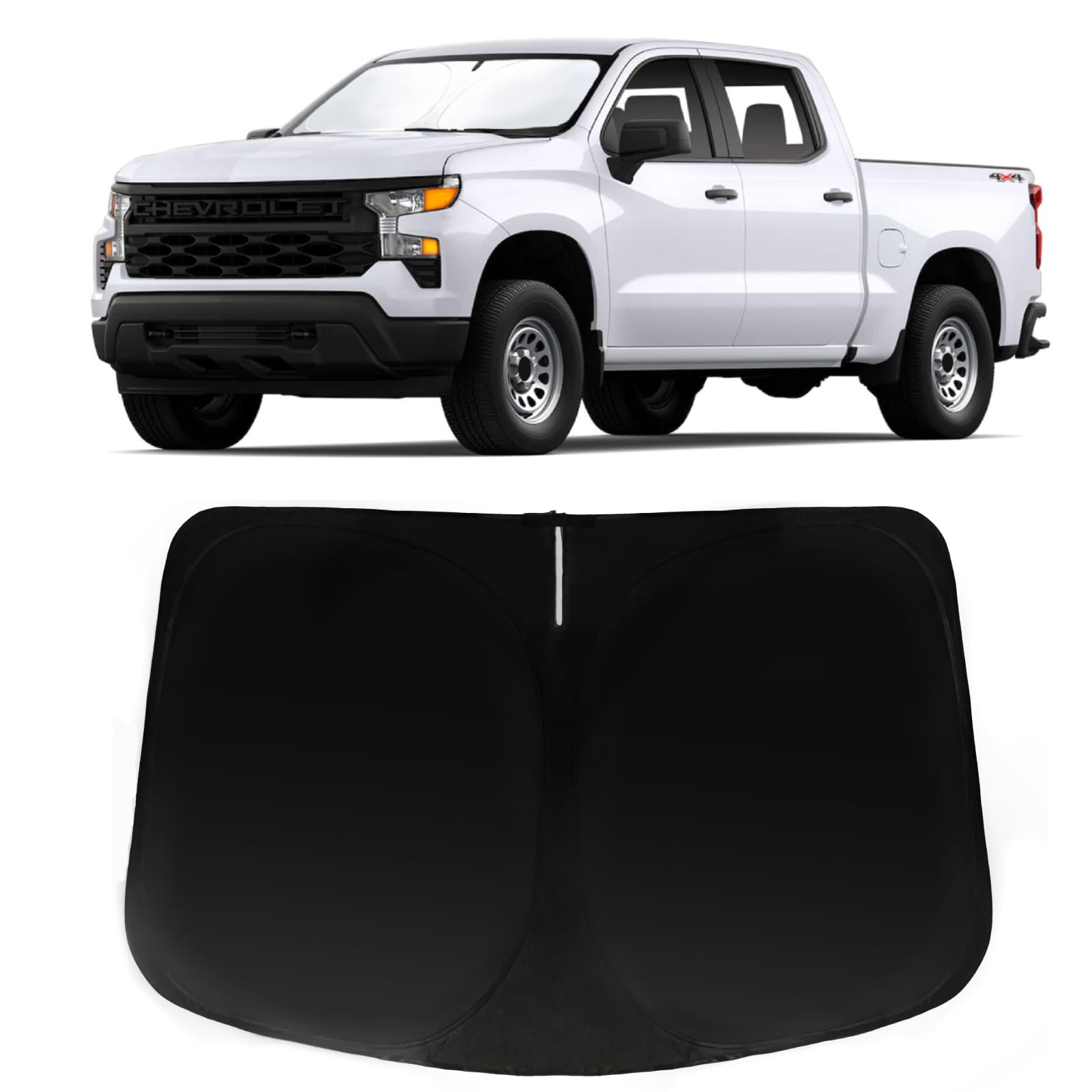 Pára-brisa Sun Shade Paimoho Para Chevy Silverado 1500 19-24