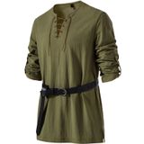 Camisa De Fantasia Jemitop Renaissance Pirate Viking Medieval Masculina