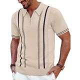 Camisa Polo Pj Paul Jones Vintage Tricotada 1/4 Com Zíper E Manga Curta