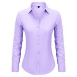 Camisas De Botão Mutitop C2-purple Para Mulheres, Tamanho 2gg