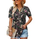 Top Roselinlin Summer Para Mulheres Verde Rosa Tamanho S