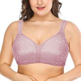 Sutiã Feminino Deyllo Com Cobertura Total Plus Size Minimizer Roxo 48dd