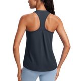 Camiseta Regata Crz Yoga Racerback Yoga Para Mulheres True Navy, Tamanho M