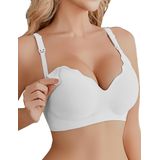 Sutiã De Amamentação Ekouaer Wavy Breastfeeding Maternity Support Branco