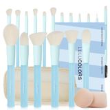 Conjunto De Pincéis De Maquiagem Lulucolors Light Blue De 18 Peças Com Bolsa E Esponjas