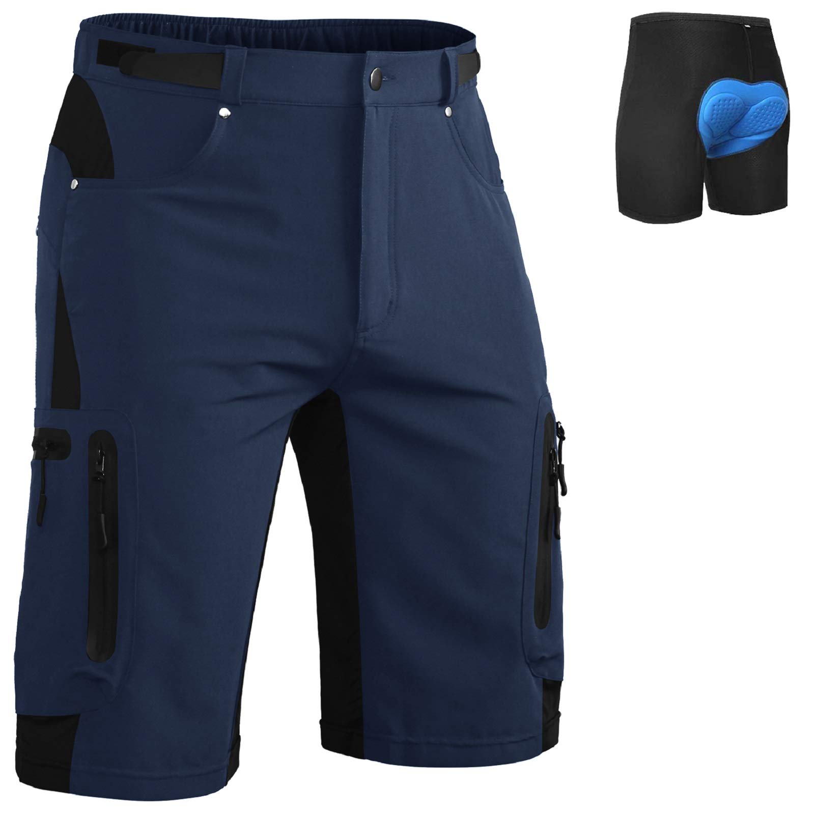 Shorts De Mountain Bike Ally 4d Acolchoados Baggy Cycling Navy Xxl