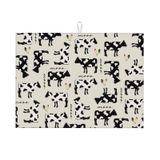 Tapete De Secagem De Pratos Indokyeyqaz Cute Farm Cows 45x60cm De Microfibra