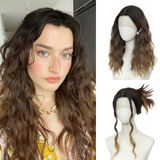 Peruca Buppler, Cabelo Sintético Castanho Claro, 45 Cm, Comprimento Médio