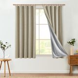 Cortinas Jinchan Burlap Look Blackout 160x160cm 2 Painéis