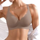 Sutiã Deangelmon Seamless Wireless Support Full Coverage Coffee