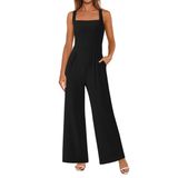 Macacão Prettygarden De Verão Sem Mangas Para Mulheres Preto Xl