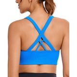 Sutiã Esportivo Running Girl High Support Yoga Azul Tamanho S