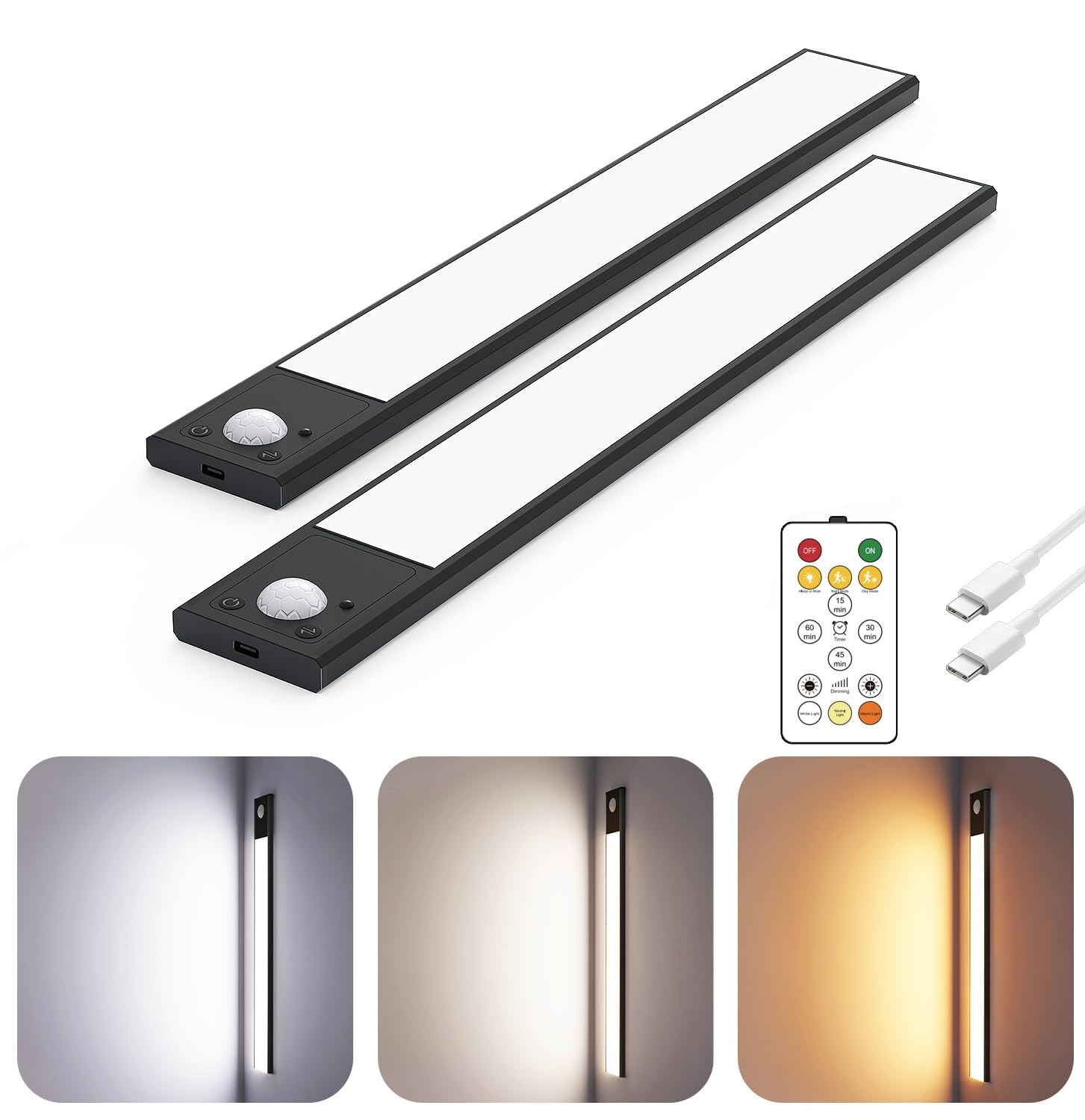 Sensor De Movimento Skairipa De 12 Polegadas Under Cabinet Lighting (pacote Com 2)