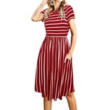 Vestido Simier Fariry Modest Business Work Casual Wine L