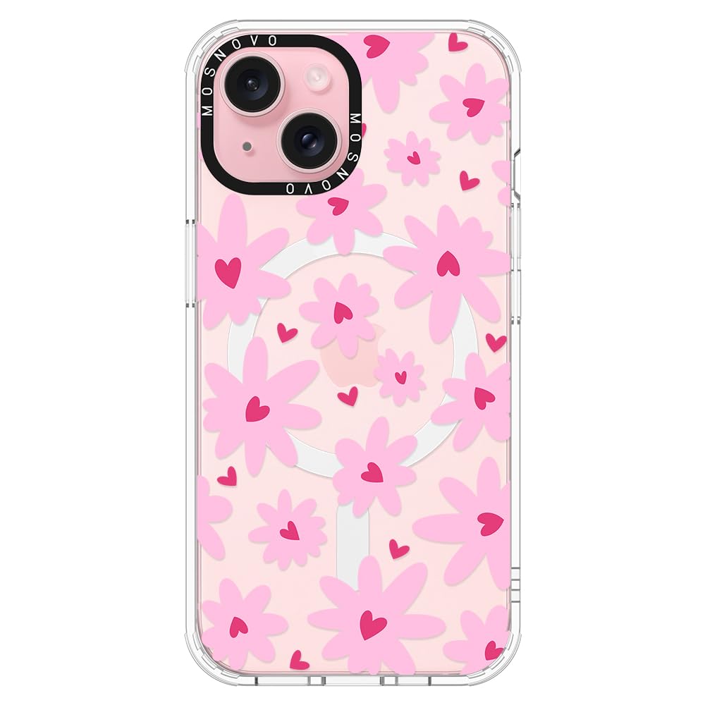 Capa De Telefone Mosnovo Compatível Com Iphone 15 Love In Bloom
