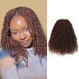 Cabelo De Crochê Gix Yanky Twist 20 Cm, 8 Pacotes (240 Fios), Preto