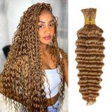 Cabelo Trançado Humano A Granel Deep Wave 20 Polegadas #27 Cor 100g