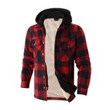 Jaqueta Gary Com Heavy Thick Flannel Xadrez Sherpa Fleece Masculina