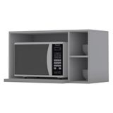 Armario Aereo Para Microondas Mdf 80 Cm Americana C557 Cinza Henn